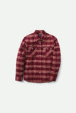 BRIXTON BOWERY STRETCH L/S UTILITY FLANNEL - Crimson