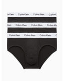Calvin Klein 2661 COTTON STRETCH 3-PACK HIP BRIEF - Black B001