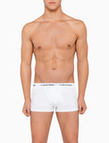 CK BU2664 COTTON STRETCH 3 PACK LOW RISE TRUNK - BLACK/WHITE/GREY