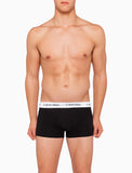 CK BU2664 COTTON STRETCH 3 PACK LOW RISE TRUNK - BLACK/WHITE/GREY