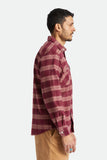 BRIXTON BOWERY STRETCH L/S UTILITY FLANNEL - Crimson